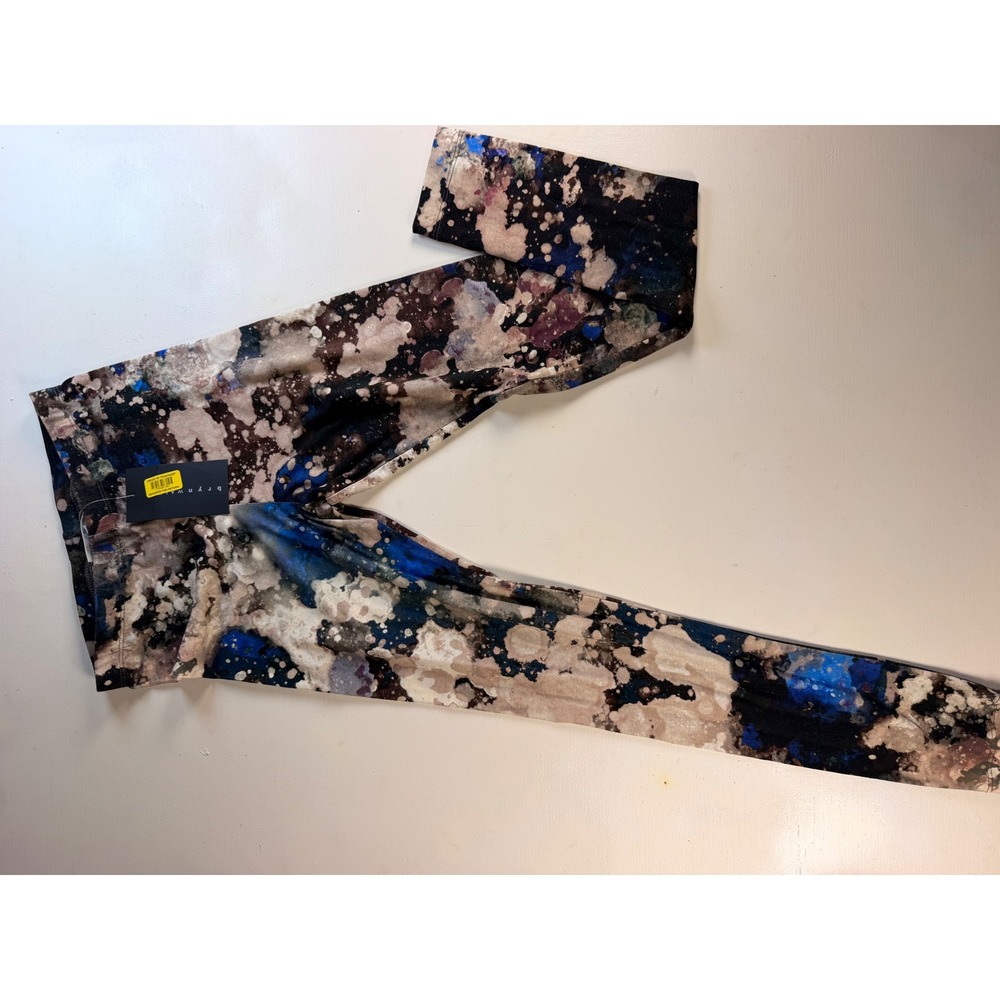 Bryn Walker Leggings Women XS Multi Abstract Paint Splatter Italian Fabric USA